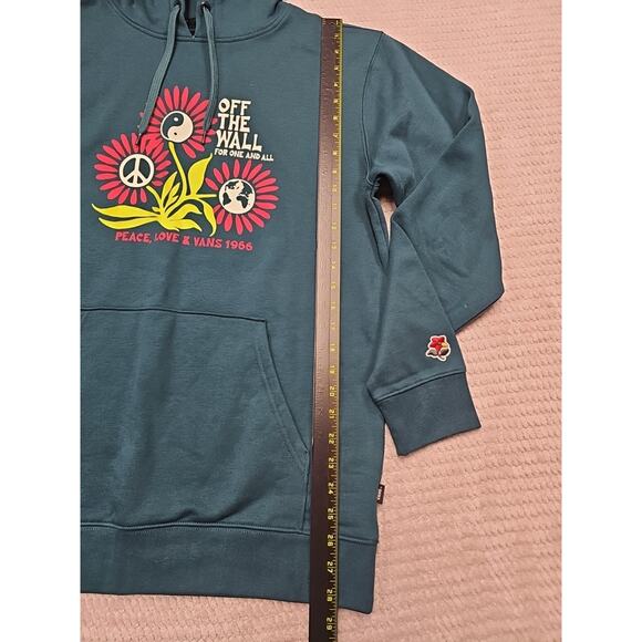 Vans Off The Wall Sweatshirt Mens Medium Hooded Pullover - Picture 2 of 7